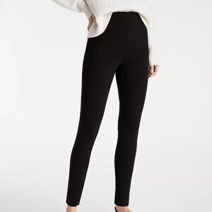 NWT Ann Taylor Seamed Ponte Side Zip Leggings - Black Size 10